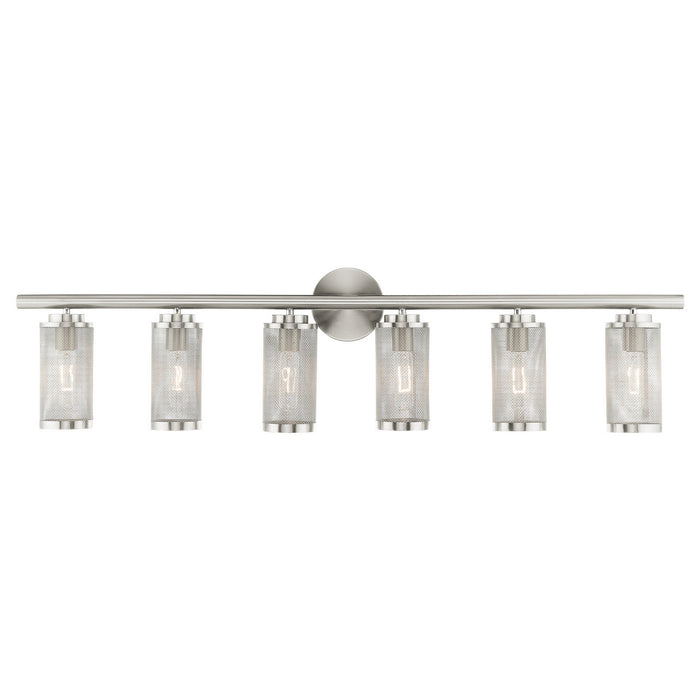 Livex Lighting 14126-91 Six Light Vanity, Brushed Nickel