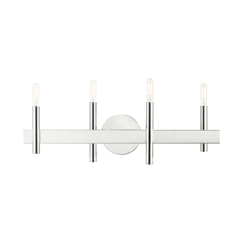 Livex Lighting 15584-05 Four Light Vanity, Polished Chrome