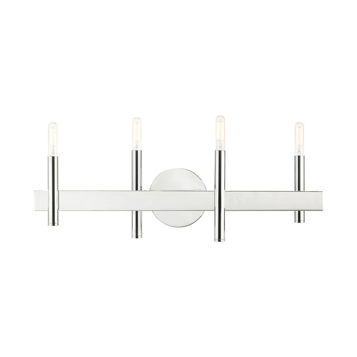 Livex Lighting 15584-05 Four Light Vanity, Polished Chrome