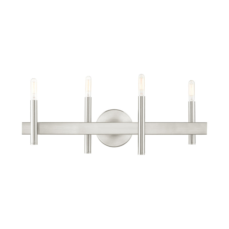 Livex Lighting 15584-91 Four Light Vanity, Brushed Nickel