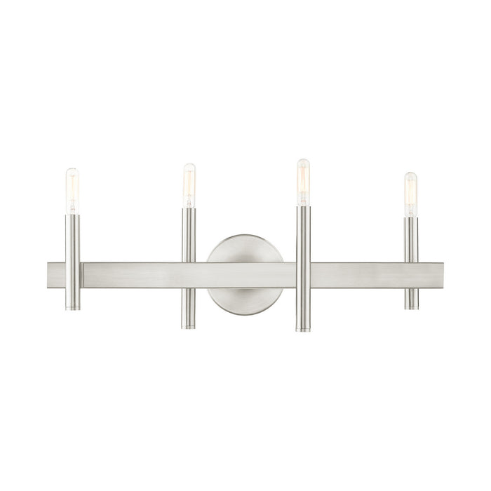 Livex Lighting 15584-91 Four Light Vanity, Brushed Nickel