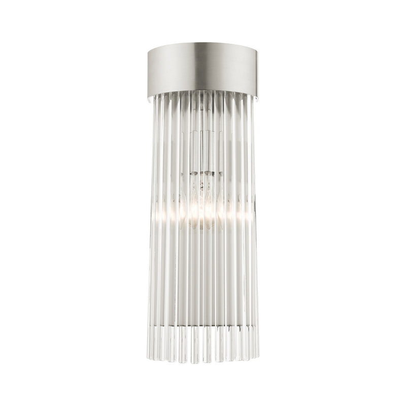 Livex Lighting 15711-91 One Light Wall Sconce, Brushed Nickel