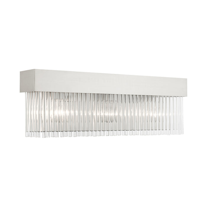 Livex Lighting 15713-91 Three Light Wall Sconce, Brushed Nickel