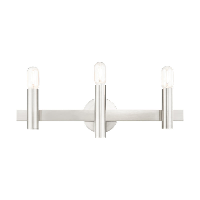 Livex Lighting 15833-91 Three Light Vanity, Brushed Nickel