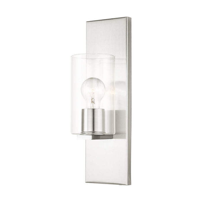 Livex Lighting 16551-91 One Light Wall Sconce, Brushed Nickel