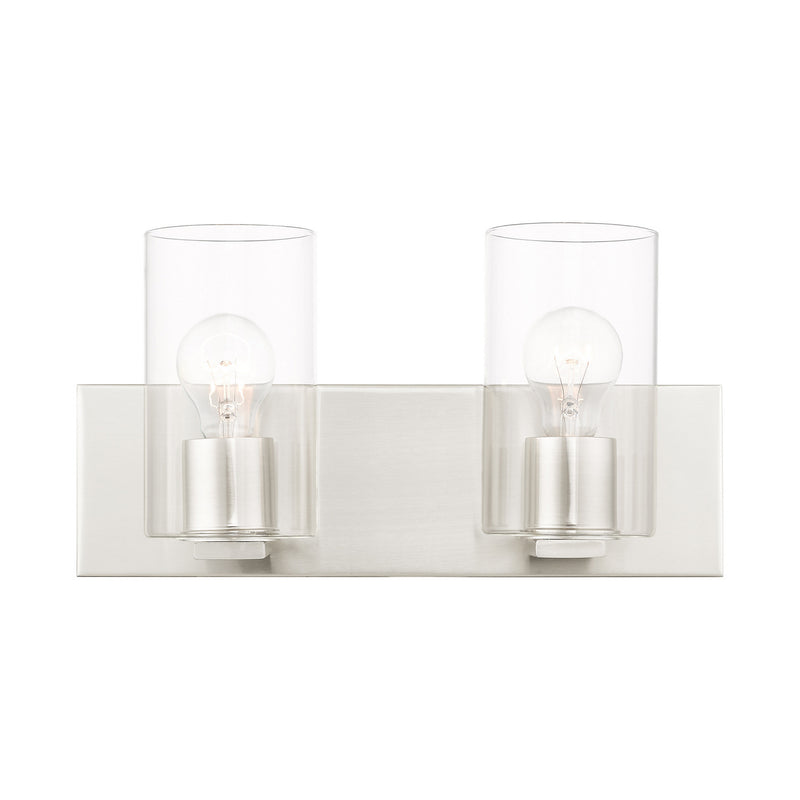 Livex Lighting 16552-91 Two Light Vanity, Brushed Nickel
