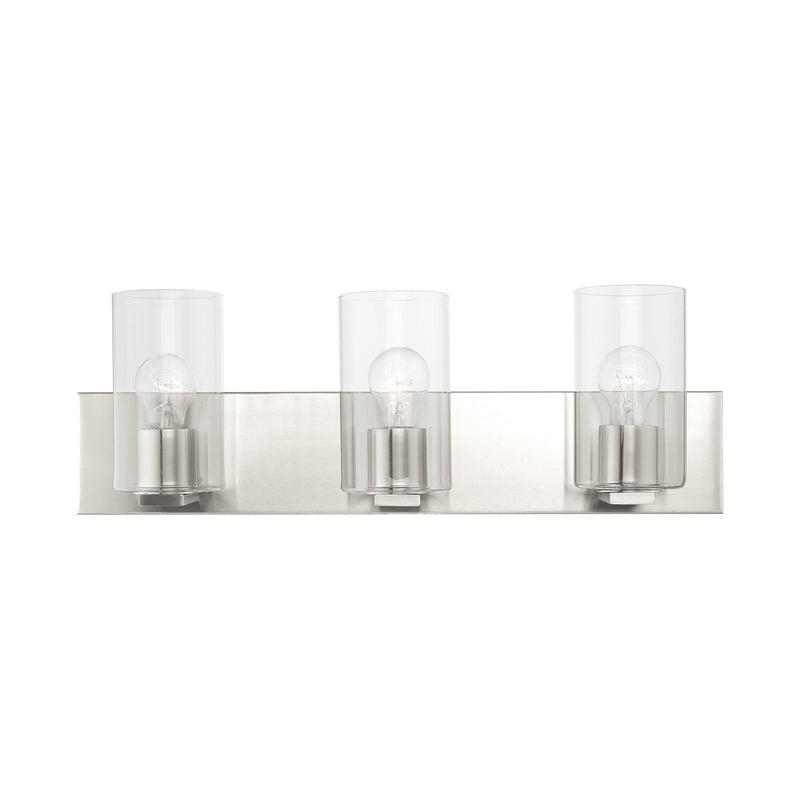 Livex Lighting 16553-91 Three Light Vanity, Brushed Nickel