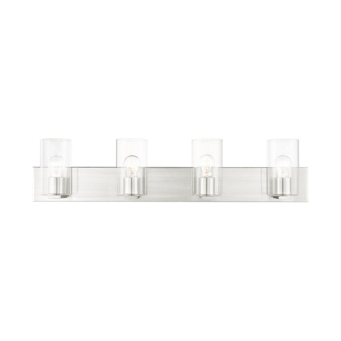 Livex Lighting 16554-91 Four Light Vanity, Brushed Nickel
