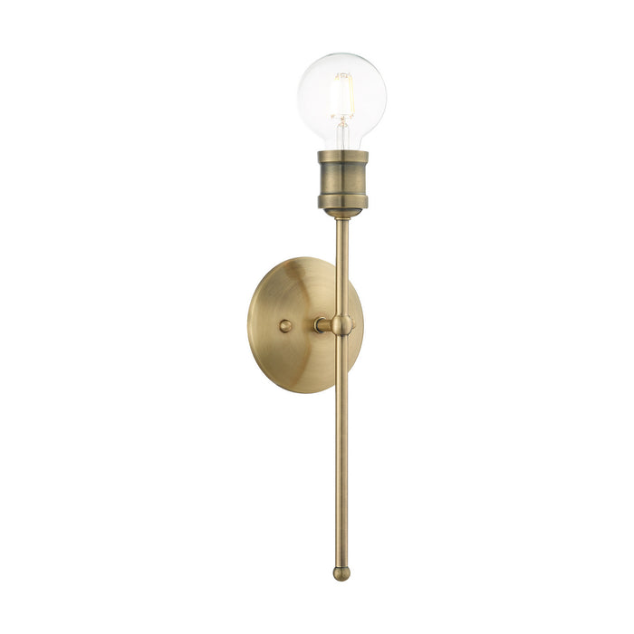 Livex Lighting 16711-01 One Light Wall Sconce, Antique Brass