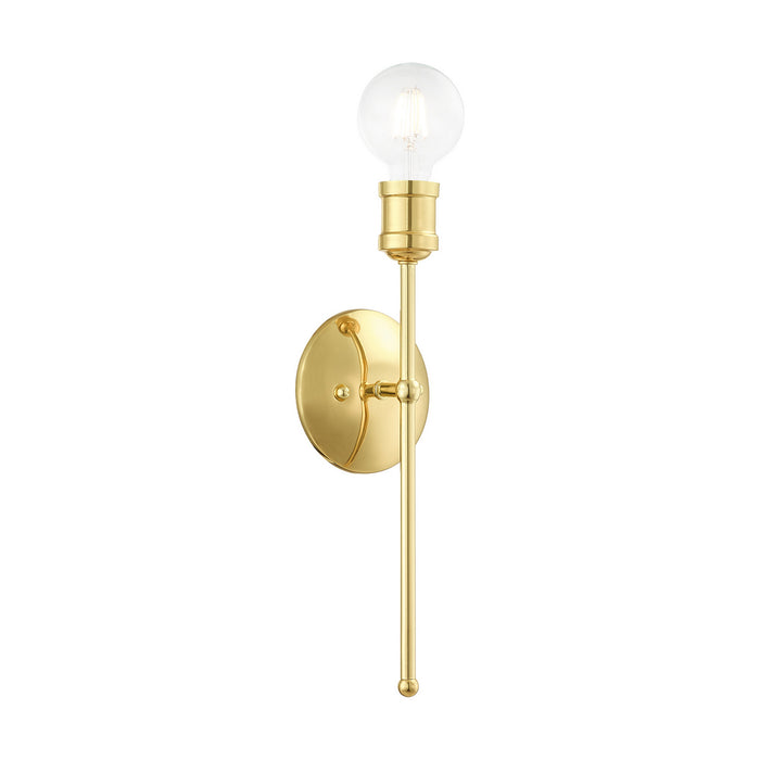 Livex Lighting 16711-02 One Light Wall Sconce, Polished Brass