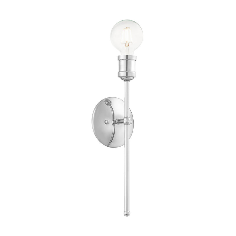 Livex Lighting 16711-05 One Light Wall Sconce, Polished Chrome