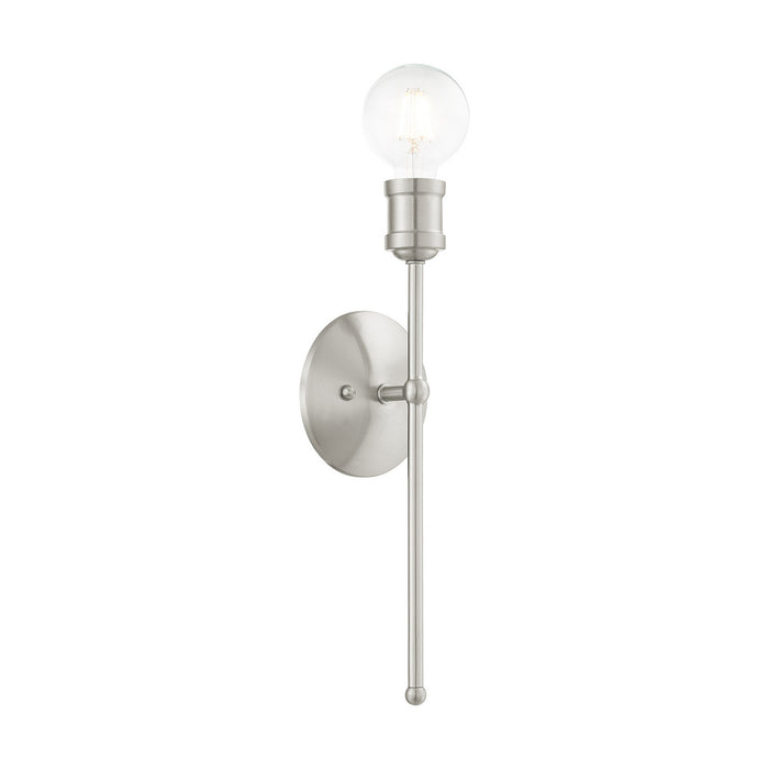 Livex Lighting 16711-91 One Light Wall Sconce, Brushed Nickel