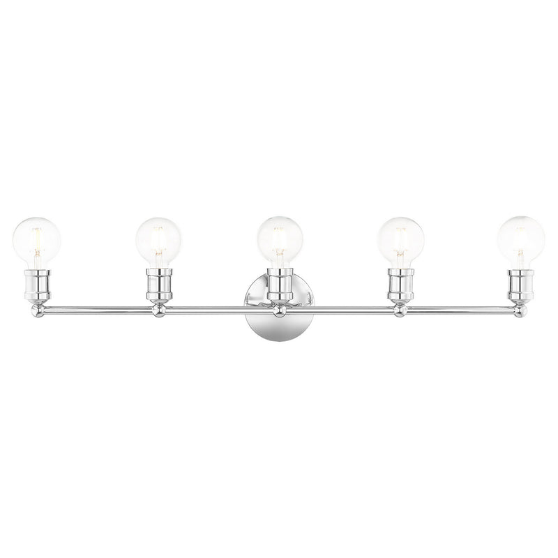 Livex Lighting 16715-05 Five Light Vanity, Polished Chrome