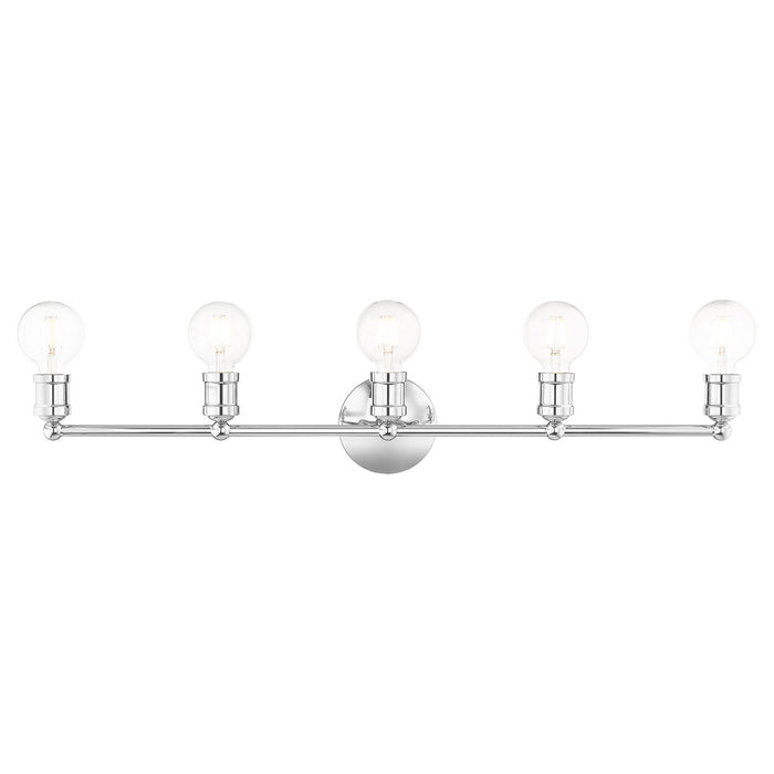 Livex Lighting 16715-05 Five Light Vanity, Polished Chrome