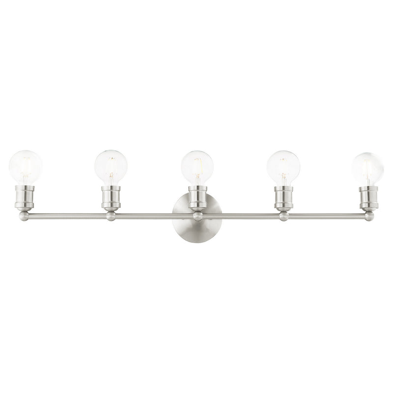 Livex Lighting 16715-91 Five Light Vanity, Brushed Nickel