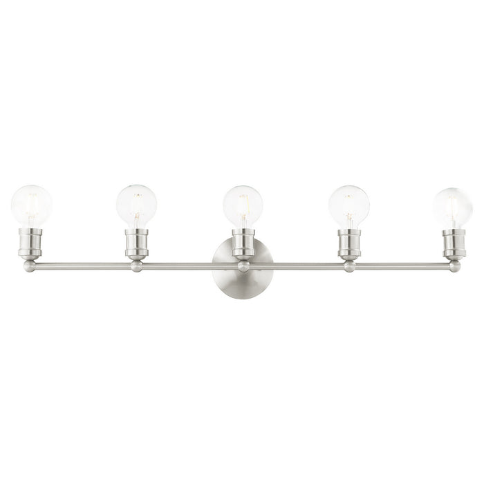 Livex Lighting 16715-91 Five Light Vanity, Brushed Nickel