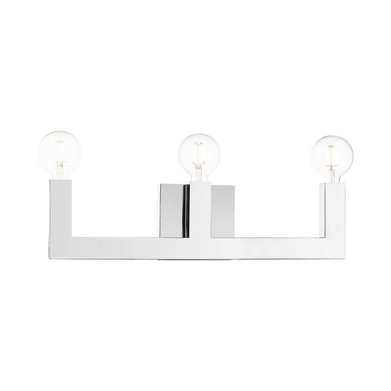 Livex Lighting 16813-05 Three Light Vanity, Polished Chrome