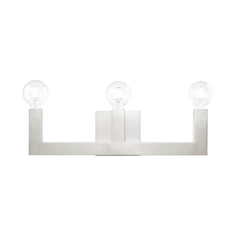Livex Lighting 16813-91 Three Light Vanity, Brushed Nickel