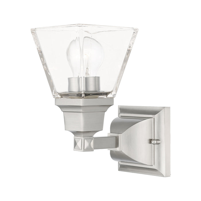 Livex Lighting 17171-91 One Light Wall Sconce, Brushed Nickel