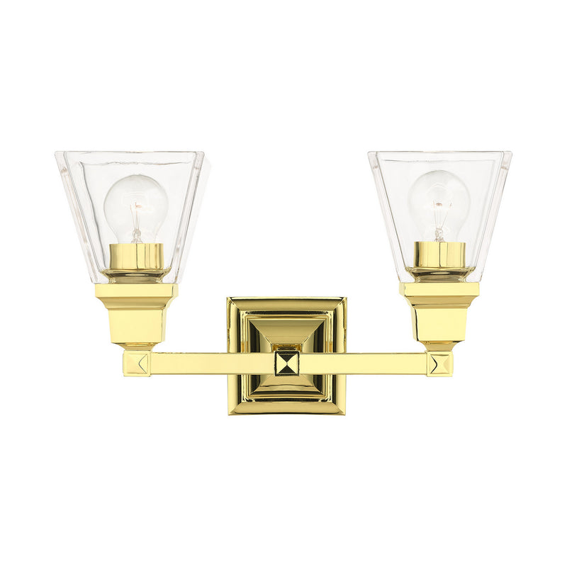 Livex Lighting 17172-02 Two Light Vanity, Polished Brass