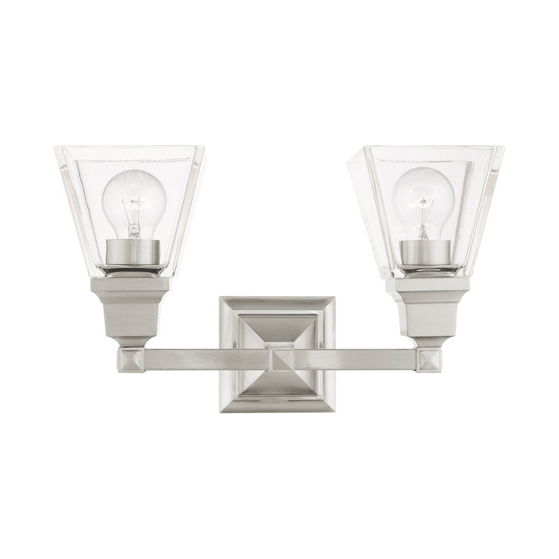 Livex Lighting 17172-91 Two Light Vanity, Brushed Nickel