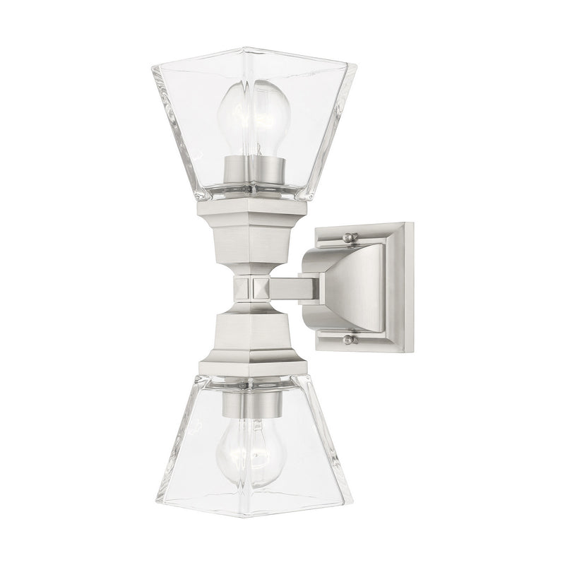 Livex Lighting 17178-91 Two Light Wall Sconce, Brushed Nickel
