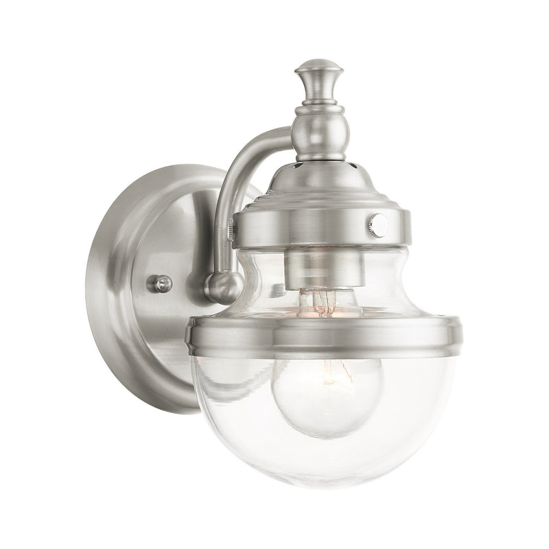 Livex Lighting 17411-91 One Light Vanity, Brushed Nickel
