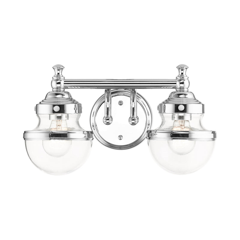 Livex Lighting 17412-05 Two Light Vanity, Polished Chrome