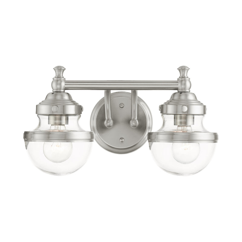 Livex Lighting 17412-91 Two Light Vanity, Brushed Nickel