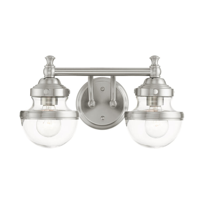 Livex Lighting 17412-91 Two Light Vanity, Brushed Nickel