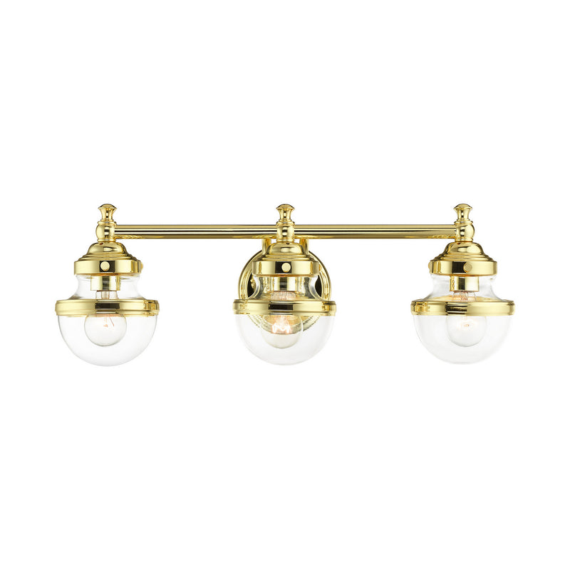 Livex Lighting 17413-02 Three Light Vanity, Polished Brass