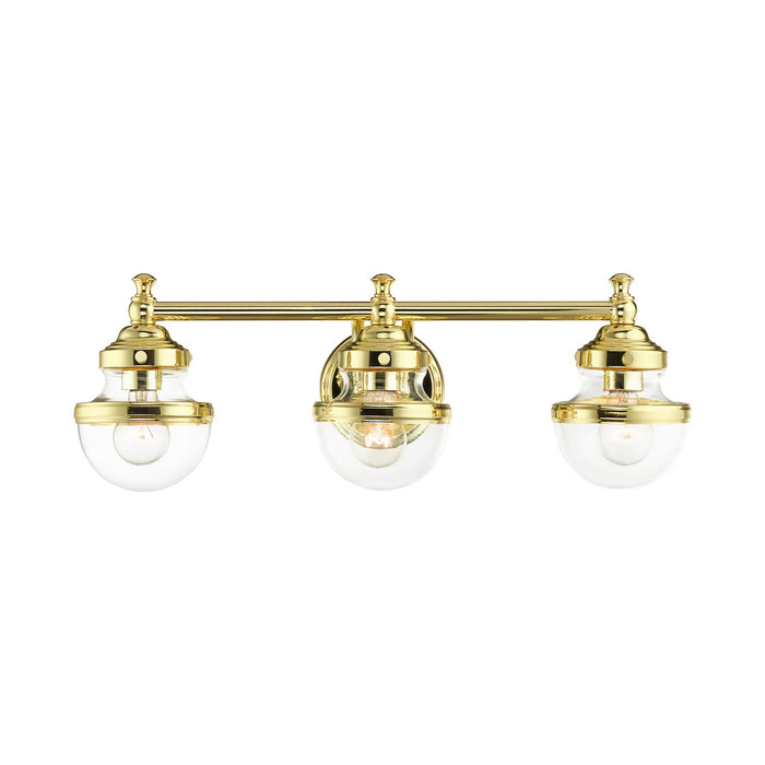 Livex Lighting 17413-02 Three Light Vanity, Polished Brass