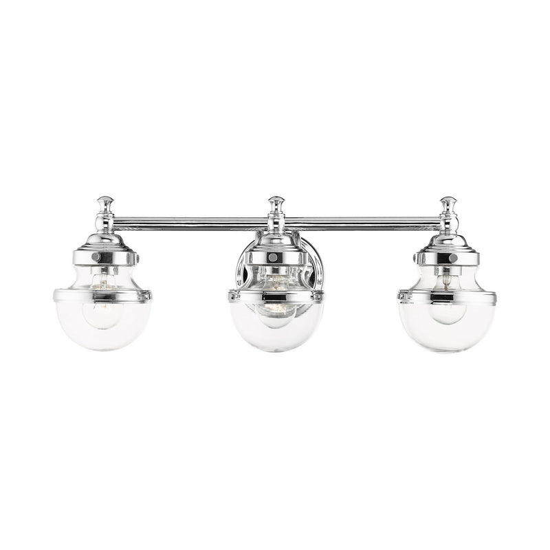 Livex Lighting 17413-05 Three Light Vanity, Polished Chrome