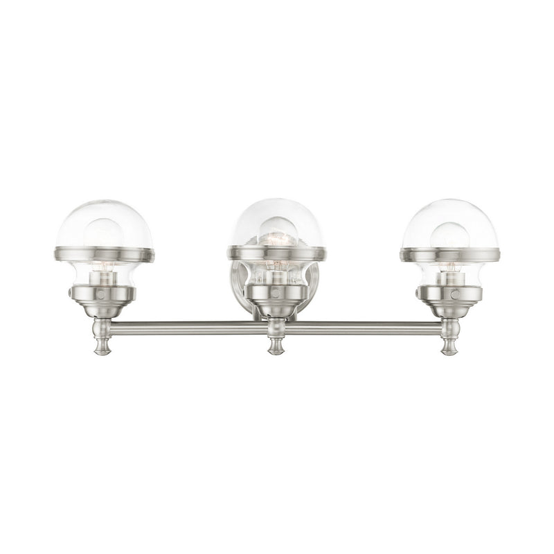 Livex Lighting 17413-91 Three Light Vanity, Brushed Nickel