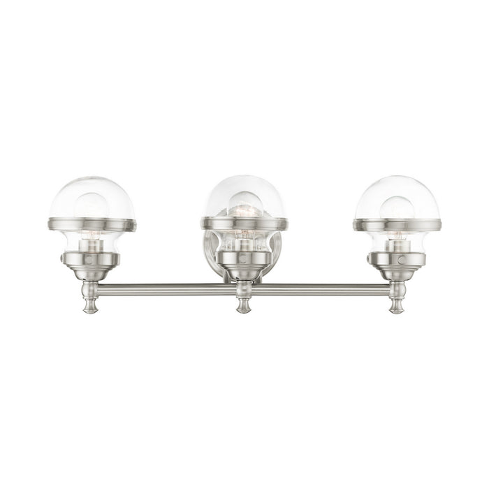 Livex Lighting 17413-91 Three Light Vanity, Brushed Nickel