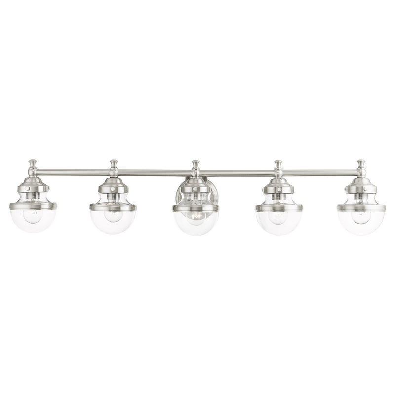 Livex Lighting 17415-91 Five Light Vanity, Brushed Nickel