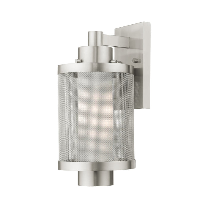 Livex Lighting 20682-91 One Light Outdoor Wall Lantern, Brushed Nickel