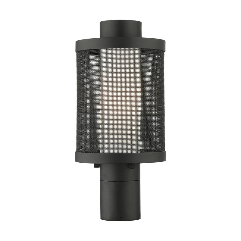 Livex Lighting 20684-14 One Light Outdoor Post Top Lantern, Textured Black