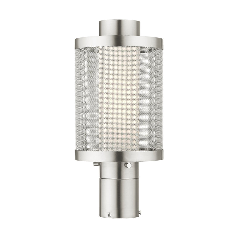 Livex Lighting 20684-91 One Light Outdoor Post Top Lantern, Brushed Nickel