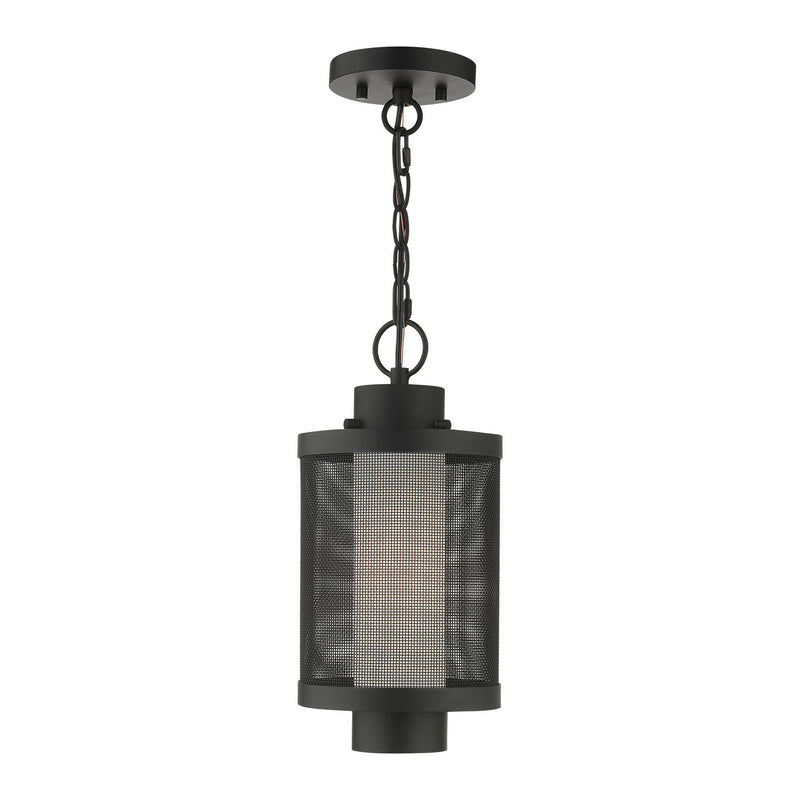 Livex Lighting 20685-14 One Light Outdoor Pendant, Textured Black
