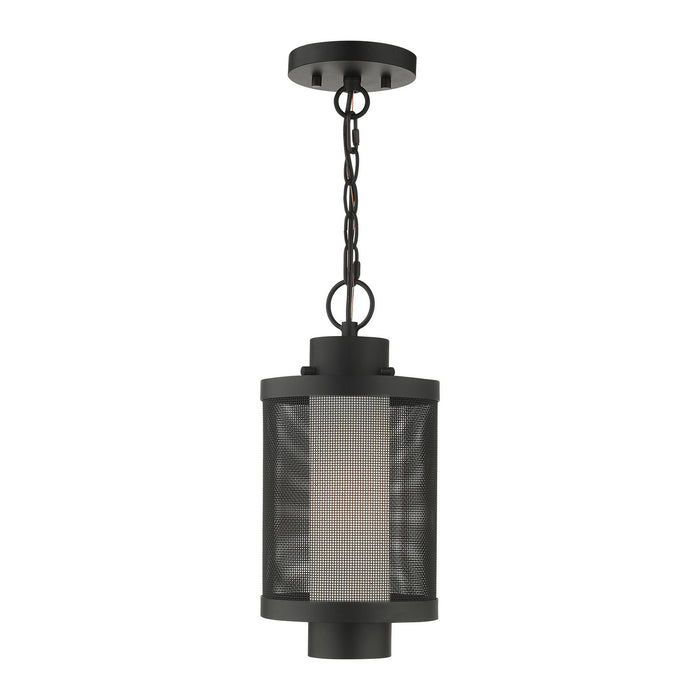 Livex Lighting 20685-14 One Light Outdoor Pendant, Textured Black