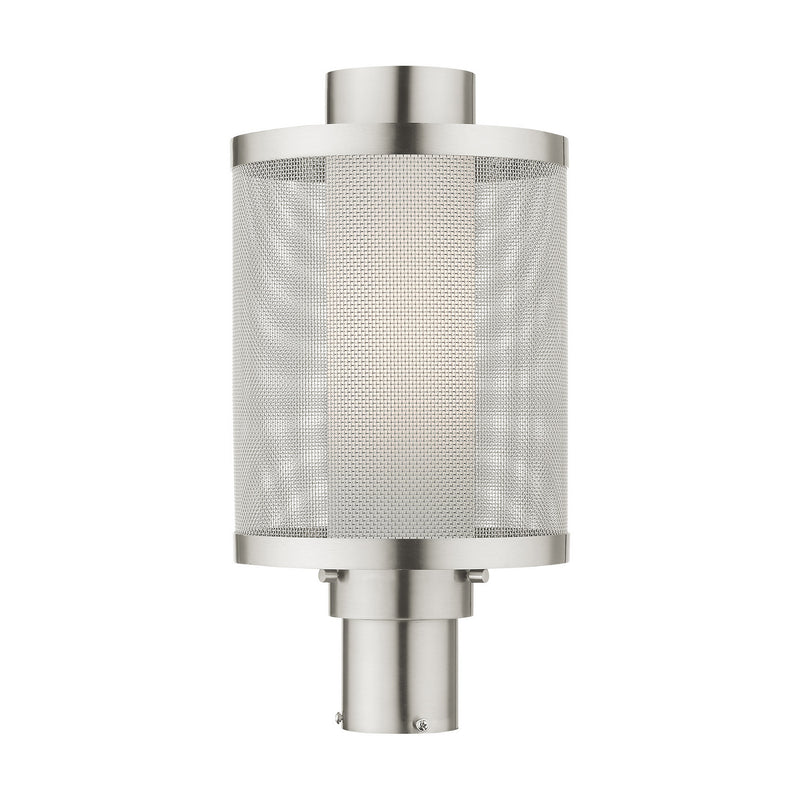 Livex Lighting 20686-91 One Light Outdoor Post Top Lantern, Brushed Nickel