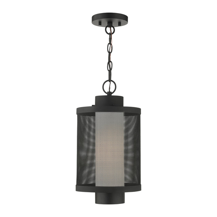 Livex Lighting 20687-14 One Light Outdoor Pendant, Textured Black