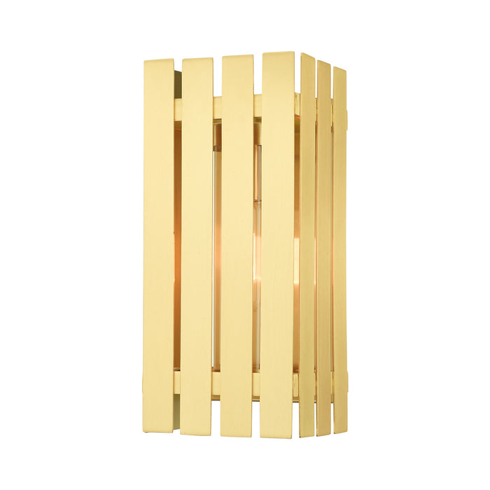 Livex Lighting 20752-12 One Light Outdoor Wall Lantern, Satin Brass