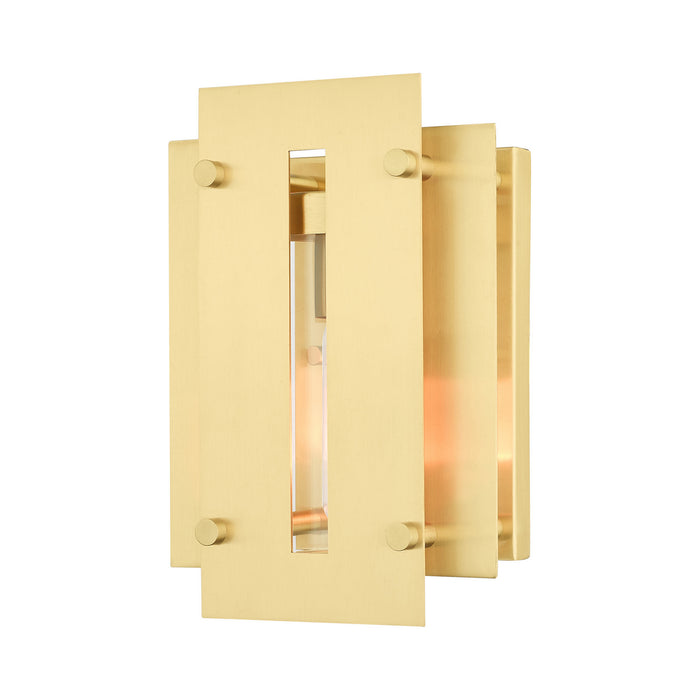 Livex Lighting 21771-12 One Light Outdoor Wall Lantern, Satin Brass