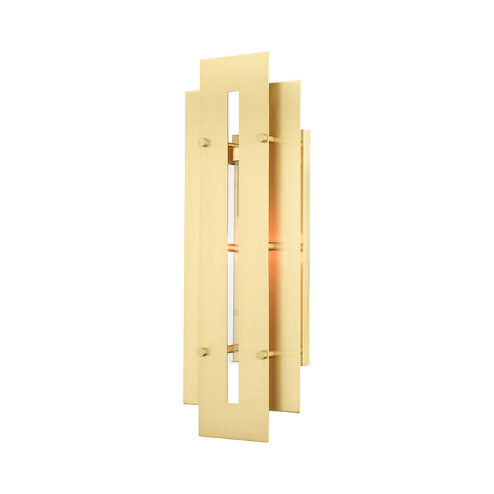Livex Lighting 21773-12 One Light Outdoor Wall Lantern, Satin Brass