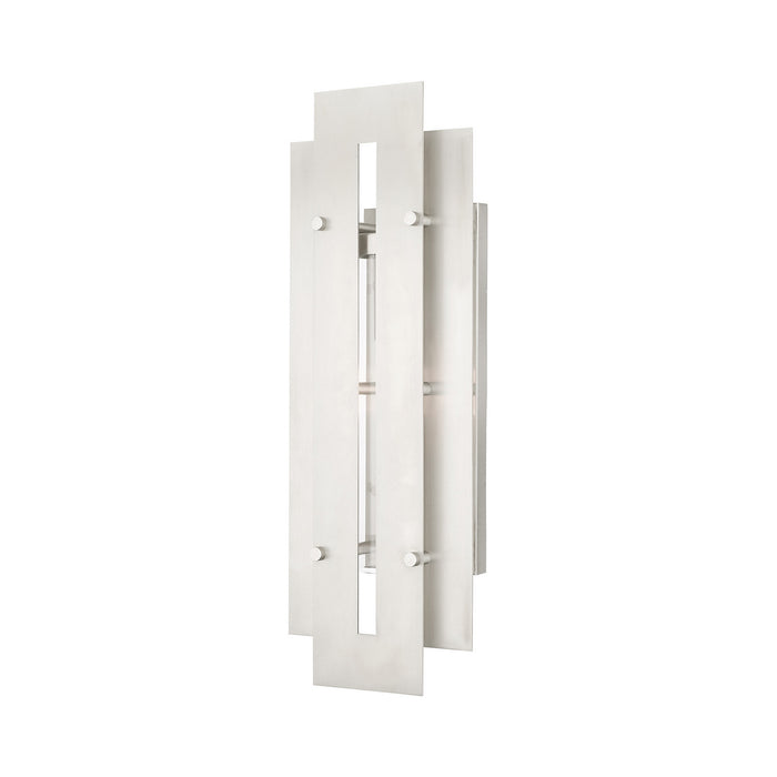 Livex Lighting 21773-91 One Light Outdoor Wall Lantern, Brushed Nickel