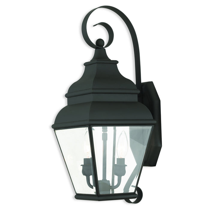 Livex Lighting 2591-04 Two Light Outdoor Wall Lantern, Black