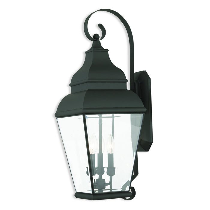 Livex Lighting 2593-04 Three Light Outdoor Wall Lantern, Black