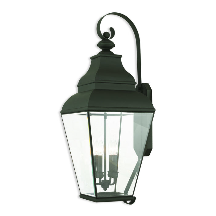 Livex Lighting 2596-04 Four Light Outdoor Wall Lantern, Black